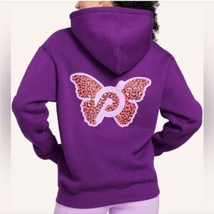 Peloton X Brittany Allen Unisex Butterfly Hoodie oversized sz Medium-made in USA